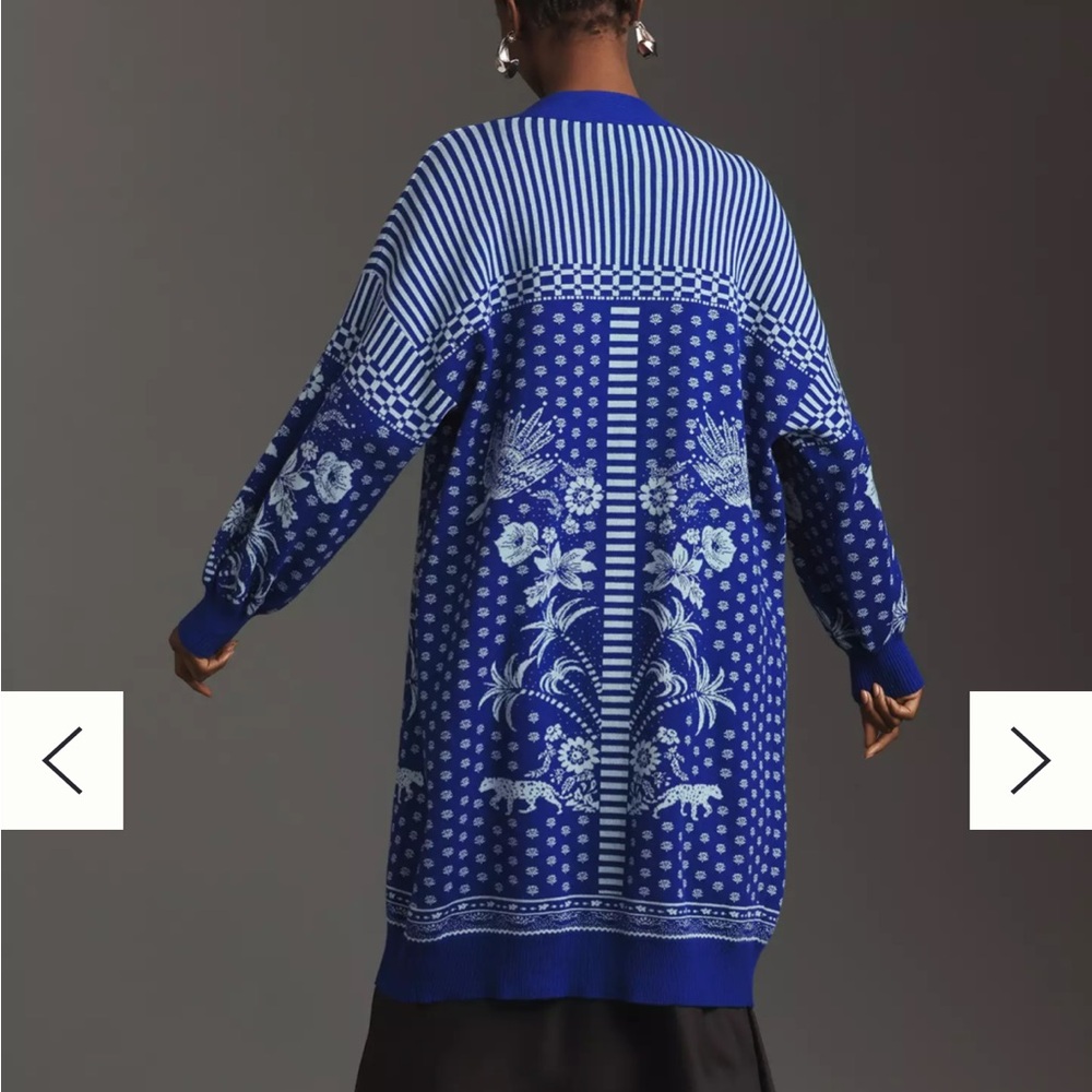NWT Farm Rio x Anthropologie Printed Cardigan - Picture 2 of 9